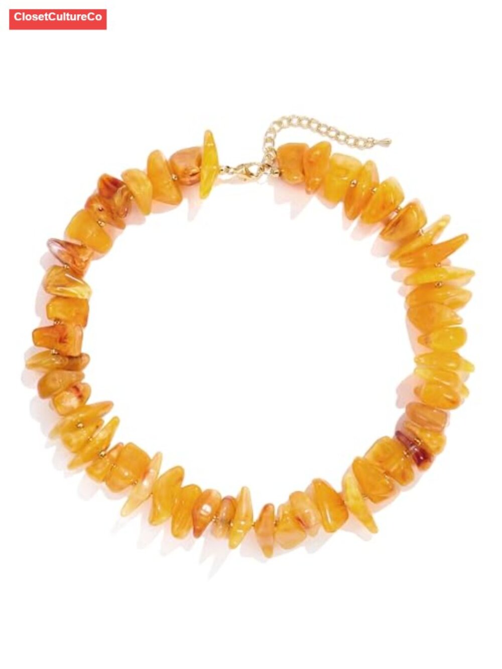 Chunky Acrylic Beaded Puff Heart Necklace Boho Statement Choker